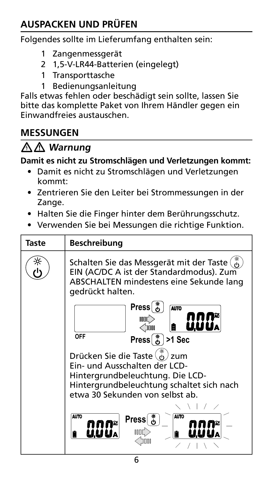 Amprobe AMP-25 User Manual | Page 50 / 62