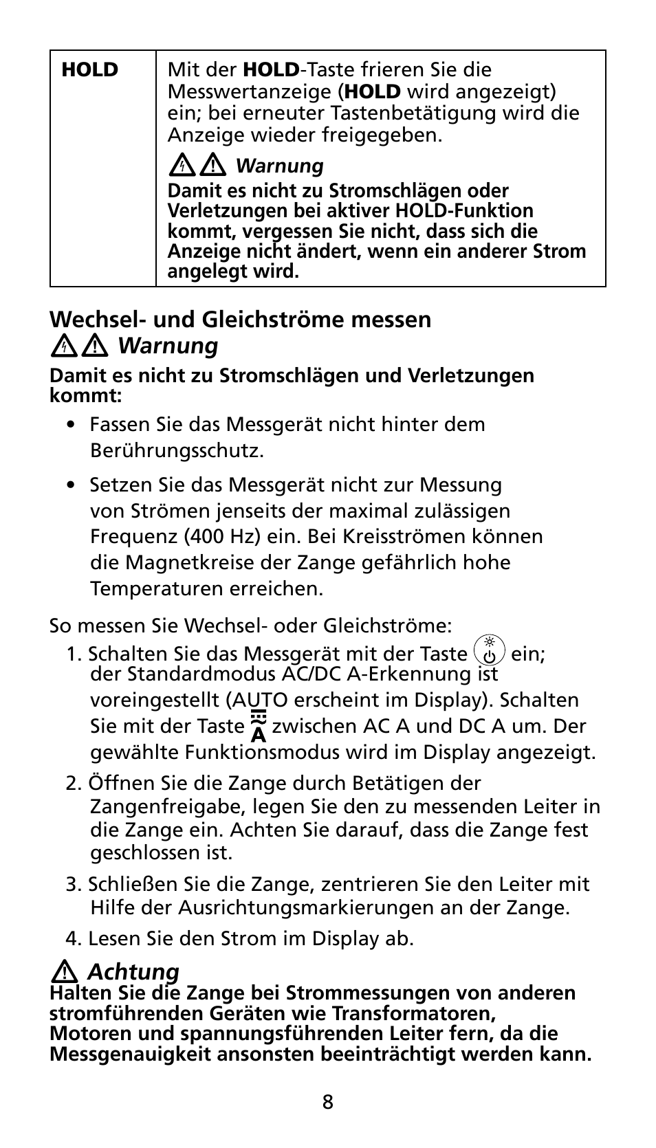 Amprobe AMP-25 User Manual | Page 52 / 62