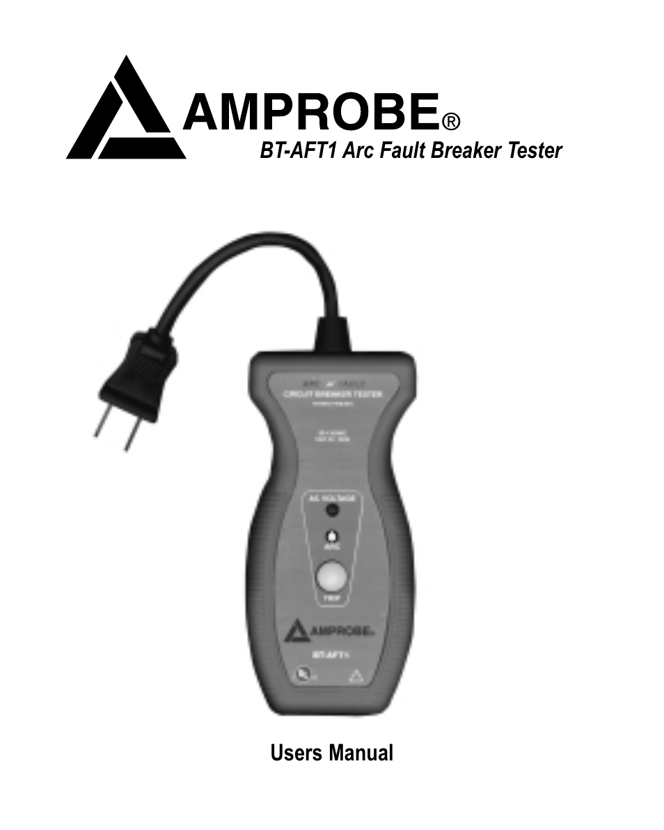 Amprobe BT-AFT1 Arc-Fault-Breaker-Tester User Manual | 8 pages