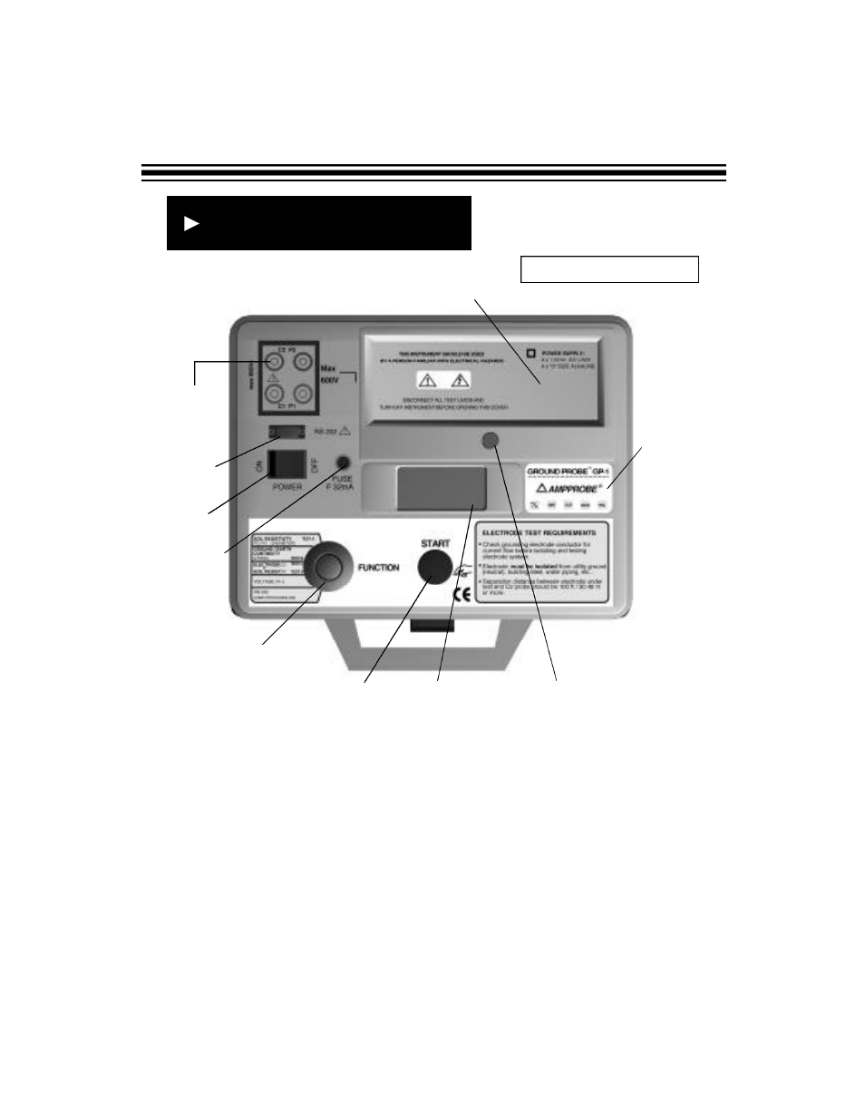Instrument description | Amprobe GP-1 Earth-Tester-Ground-Probe User Manual | Page 4 / 20