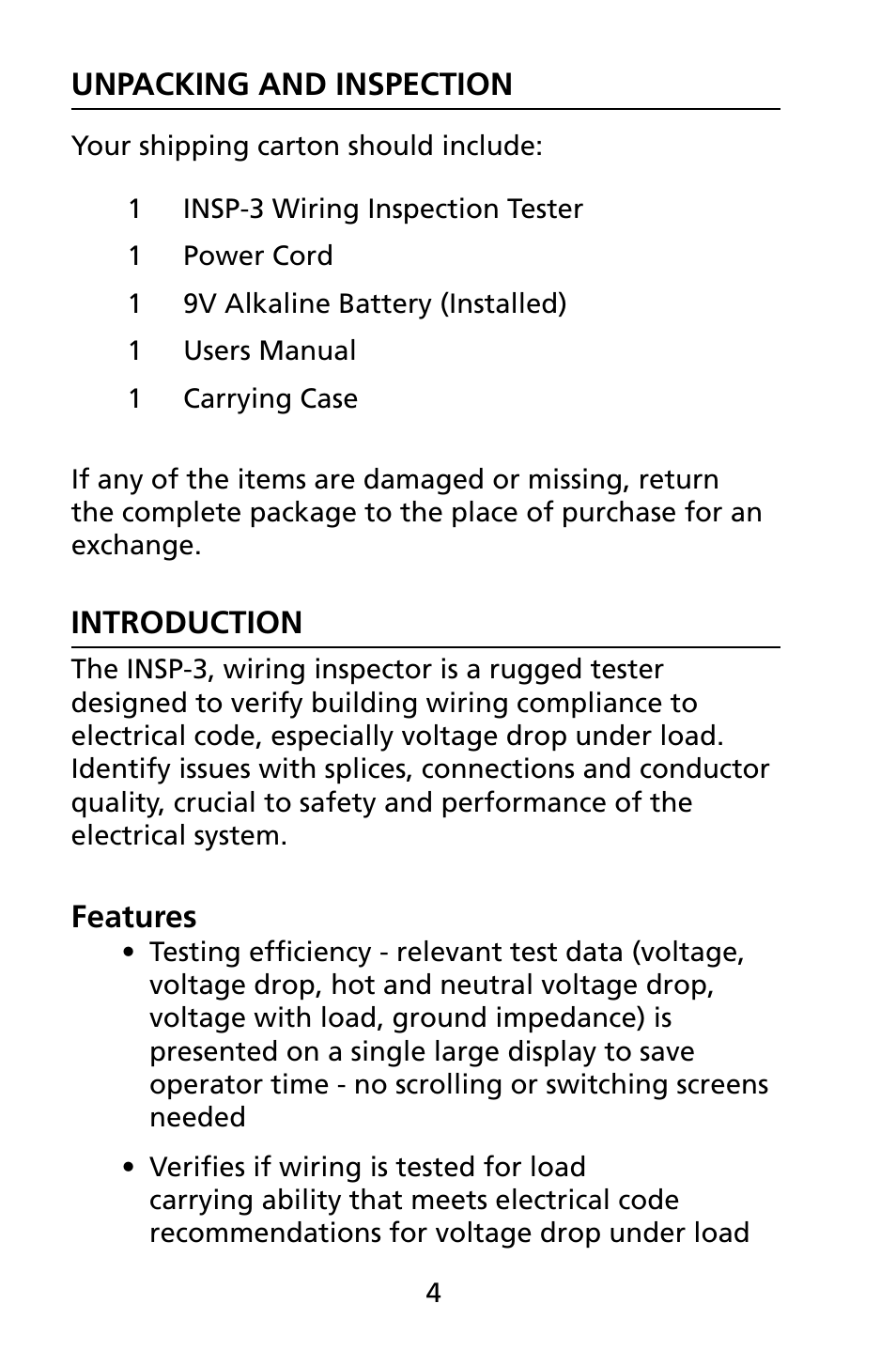 Amprobe INSP-3 Wiring-Inspection-Tester User Manual | Page 10 / 22