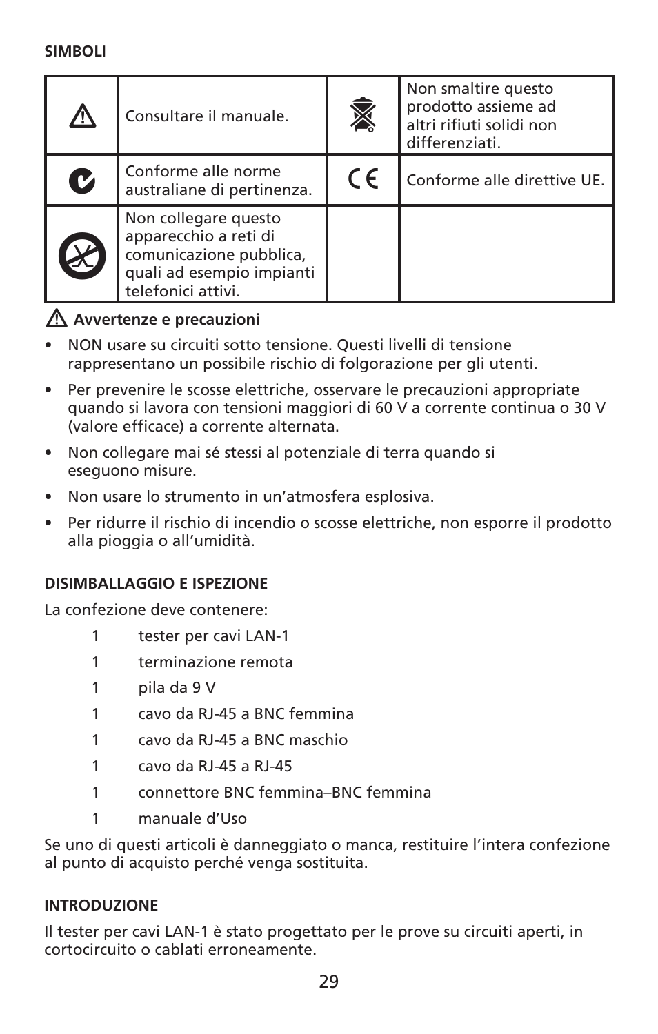 Amprobe LAN-1 Lan-Cable-Tester User Manual | Page 30 / 50
