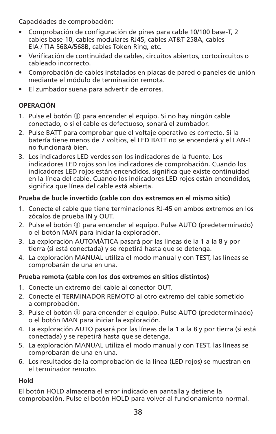 Amprobe LAN-1 Lan-Cable-Tester User Manual | Page 39 / 50