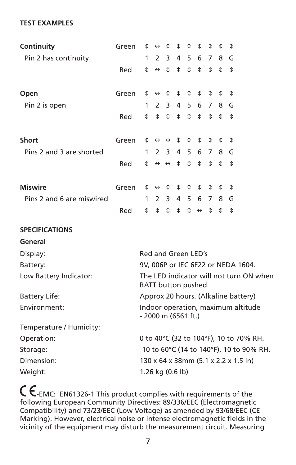 Amprobe LAN-1 Lan-Cable-Tester User Manual | Page 8 / 50