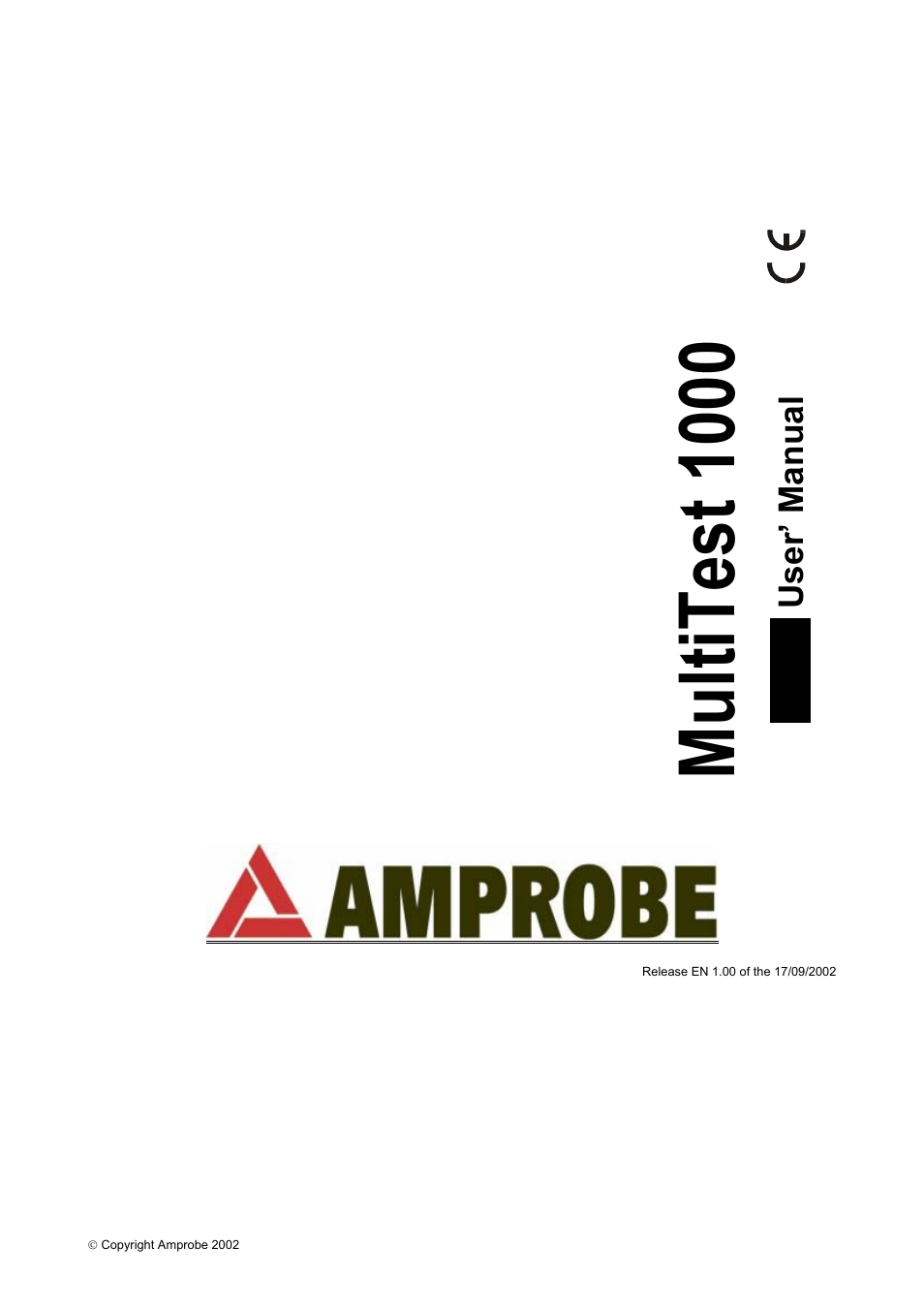 Amprobe Multitest-1000 Continuity-Tester User Manual | 122 pages