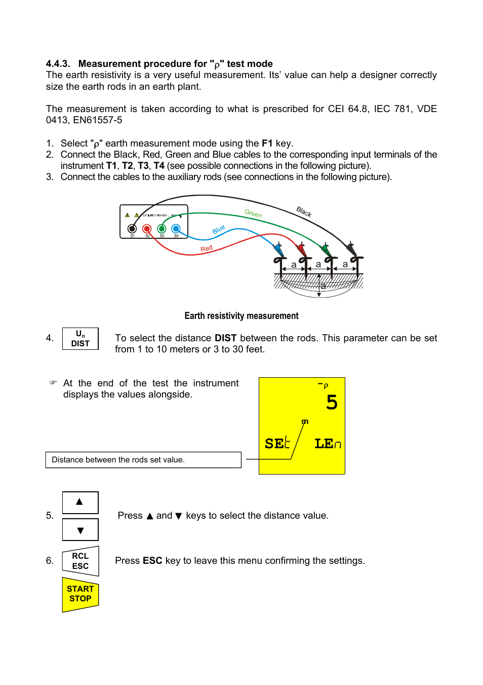 Measurement procedure for "(" test mode, Easurement procedure for, Test mode | Amprobe Multitest-1000 Continuity-Tester User Manual | Page 39 / 122