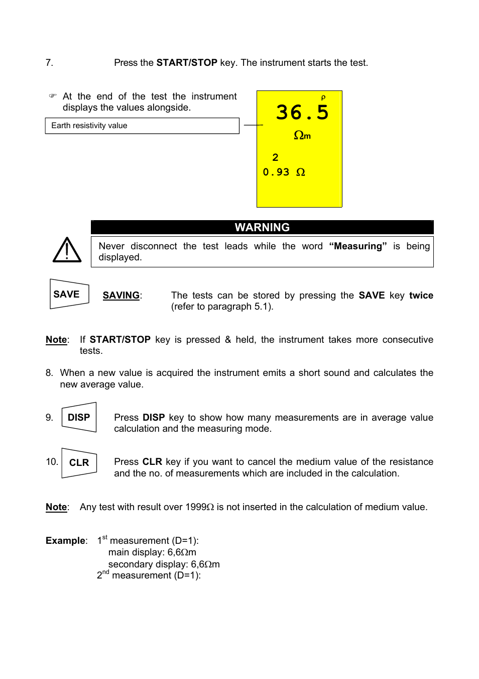 93 ω, Warning | Amprobe Multitest-1000 Continuity-Tester User Manual | Page 40 / 122