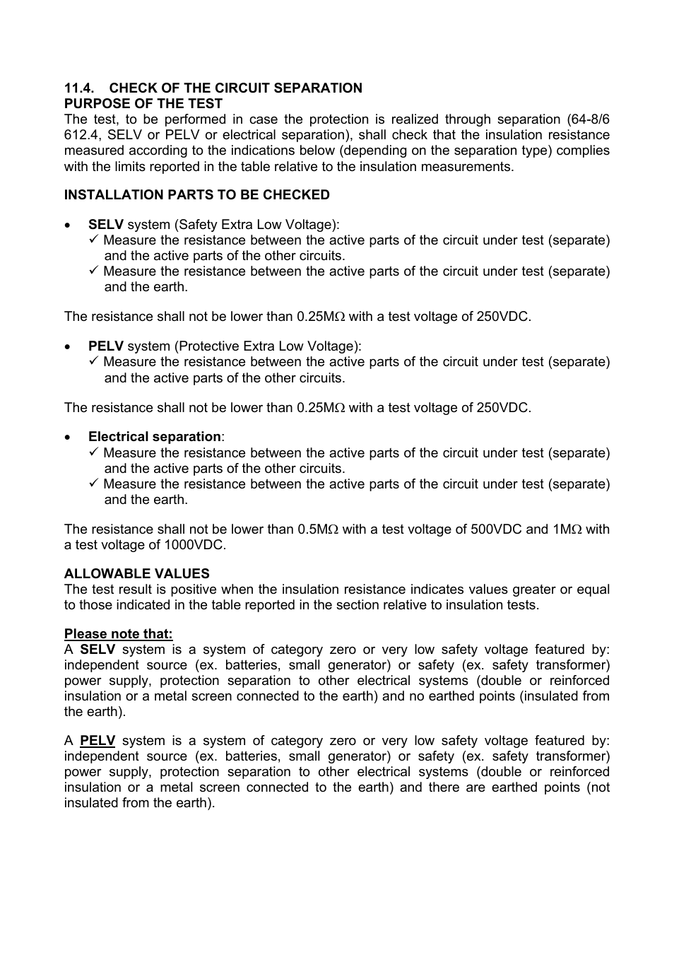Check of the circuit separation | Amprobe Multitest-1000 Continuity-Tester User Manual | Page 59 / 122