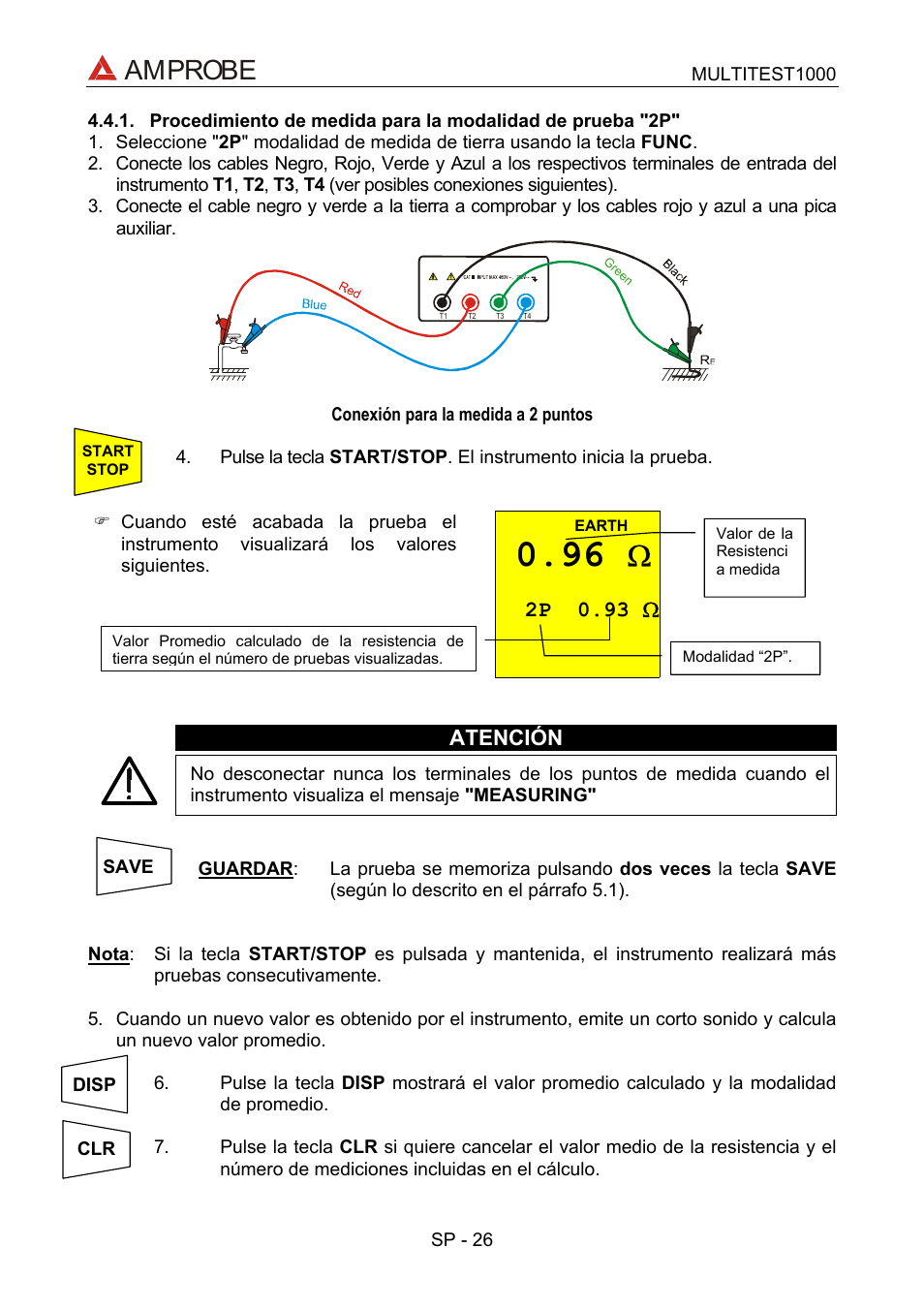 Amprobe | Amprobe Multitest-1000 Continuity-Tester User Manual | Page 93 / 122
