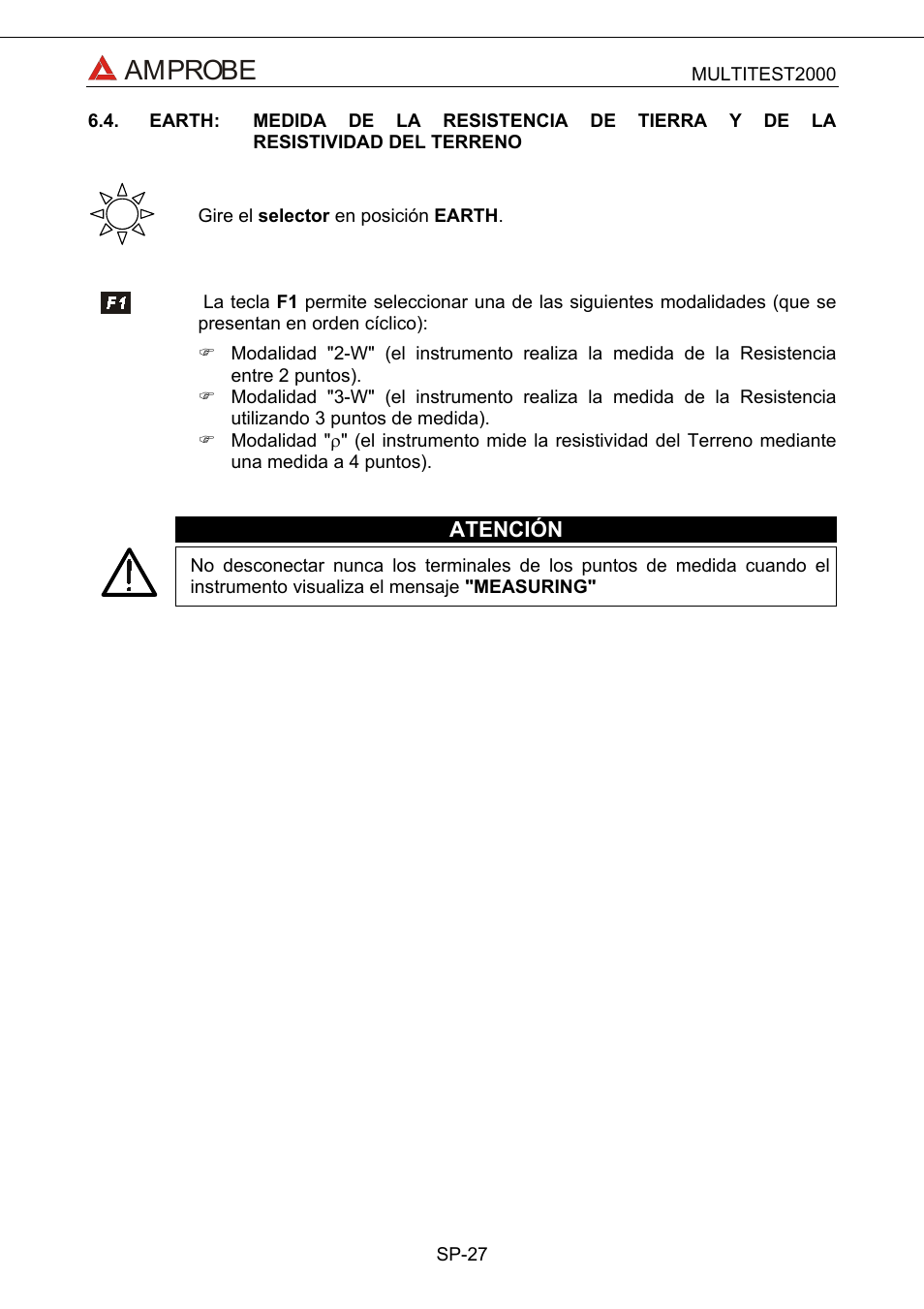 Amprobe | Amprobe Multitest-2000 Continuity-Tester User Manual | Page 207 / 279