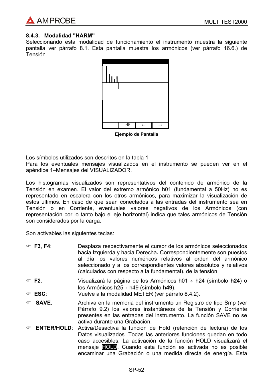 Modalidad "harm, Amprobe | Amprobe Multitest-2000 Continuity-Tester User Manual | Page 232 / 279