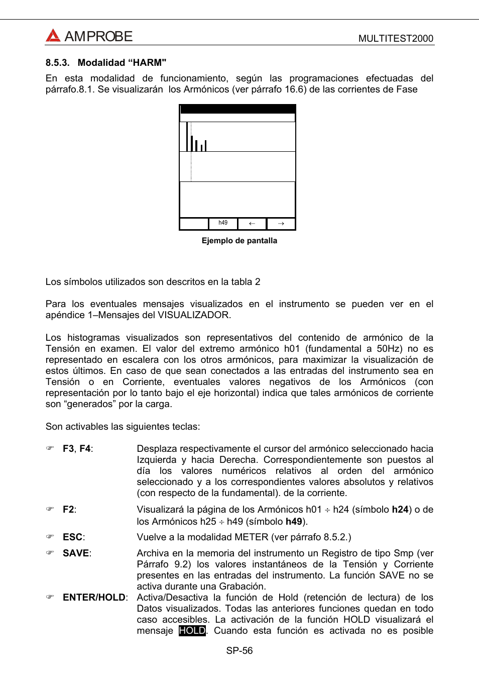 Modalidad “harm, Amprobe | Amprobe Multitest-2000 Continuity-Tester User Manual | Page 236 / 279