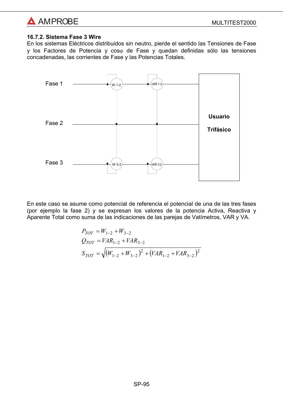 Sistema fase 3 wire, Amprobe | Amprobe Multitest-2000 Continuity-Tester User Manual | Page 275 / 279