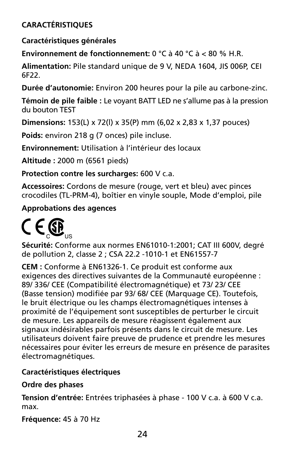 Amprobe PRM-4 Phase-Sequence-Motor-Rotation-Tester User Manual | Page 25 / 73