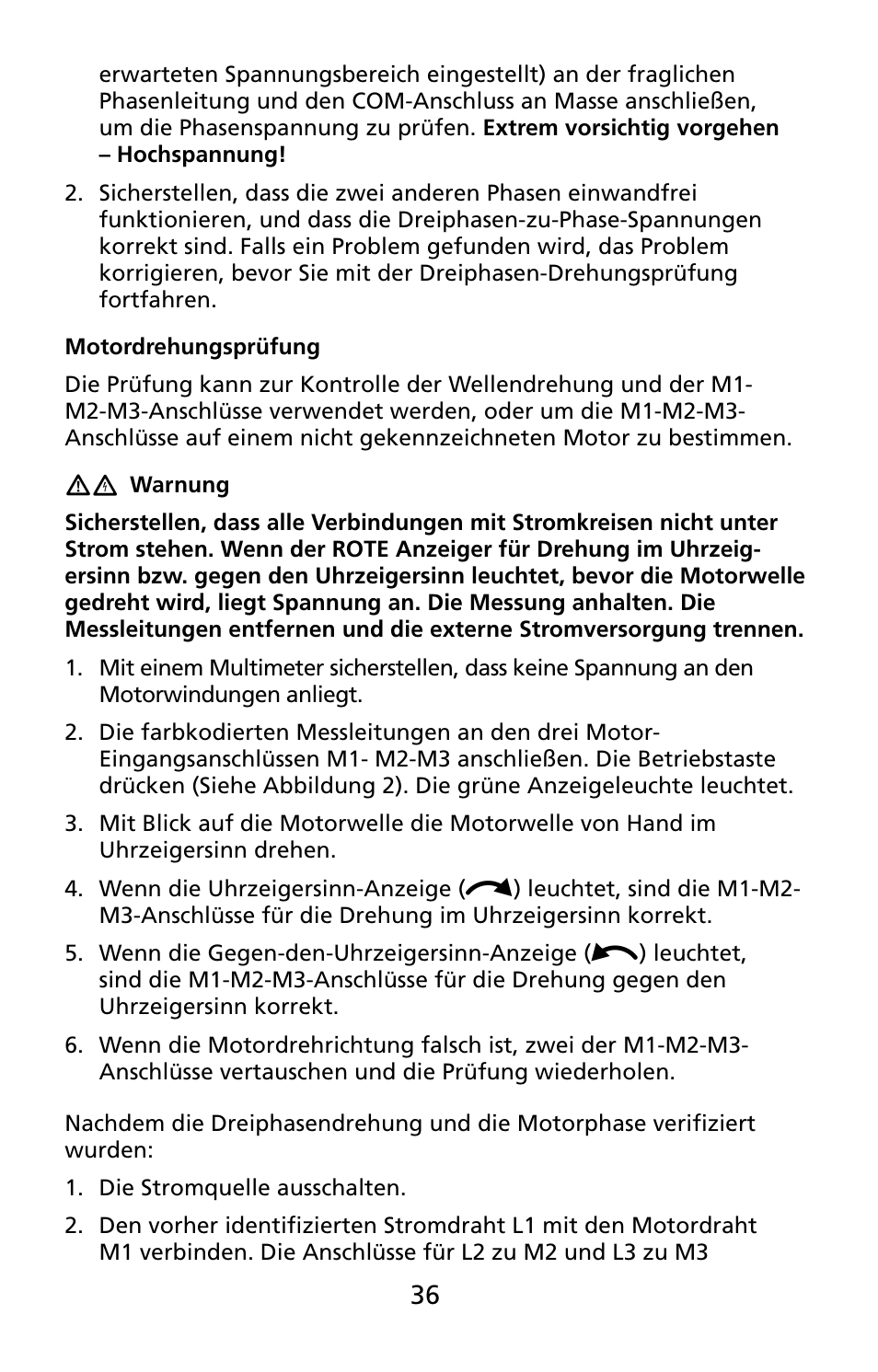 Amprobe PRM-4 Phase-Sequence-Motor-Rotation-Tester User Manual | Page 37 / 73