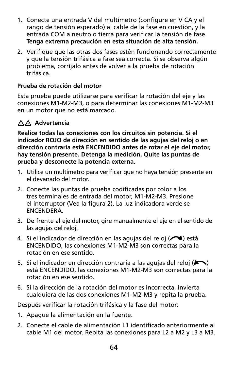 Amprobe PRM-4 Phase-Sequence-Motor-Rotation-Tester User Manual | Page 65 / 73