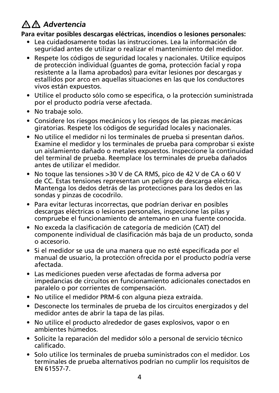 Amprobe PRM-6 User Manual | Page 20 / 52