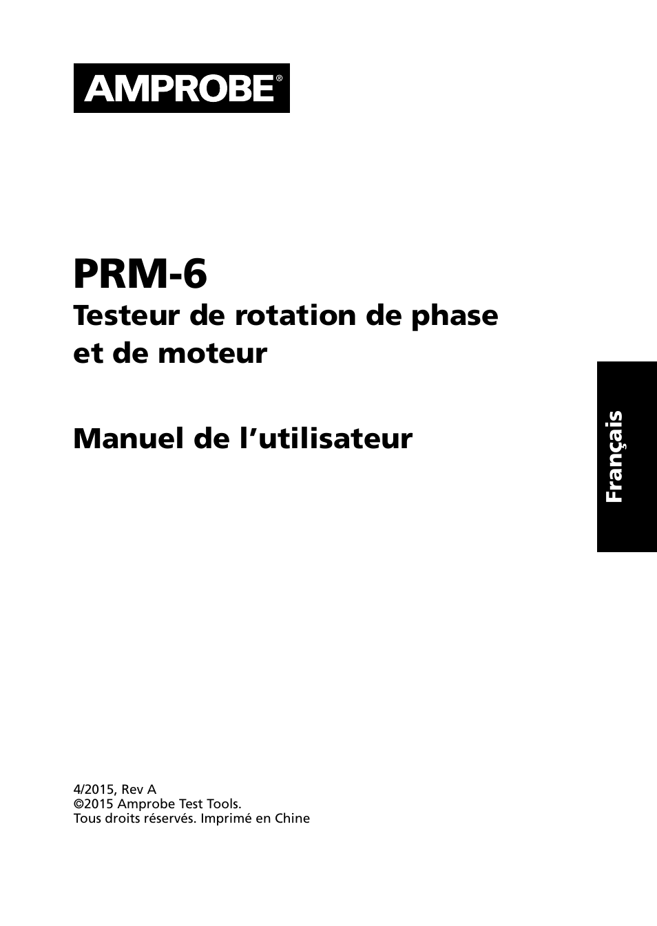 Prm-6 | Amprobe PRM-6 User Manual | Page 27 / 52