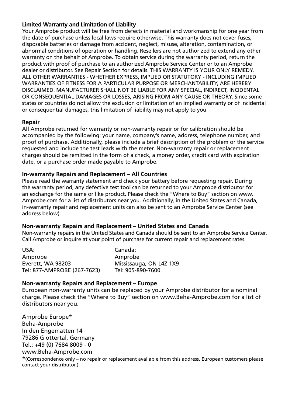 Amprobe PRM-6 User Manual | Page 4 / 52