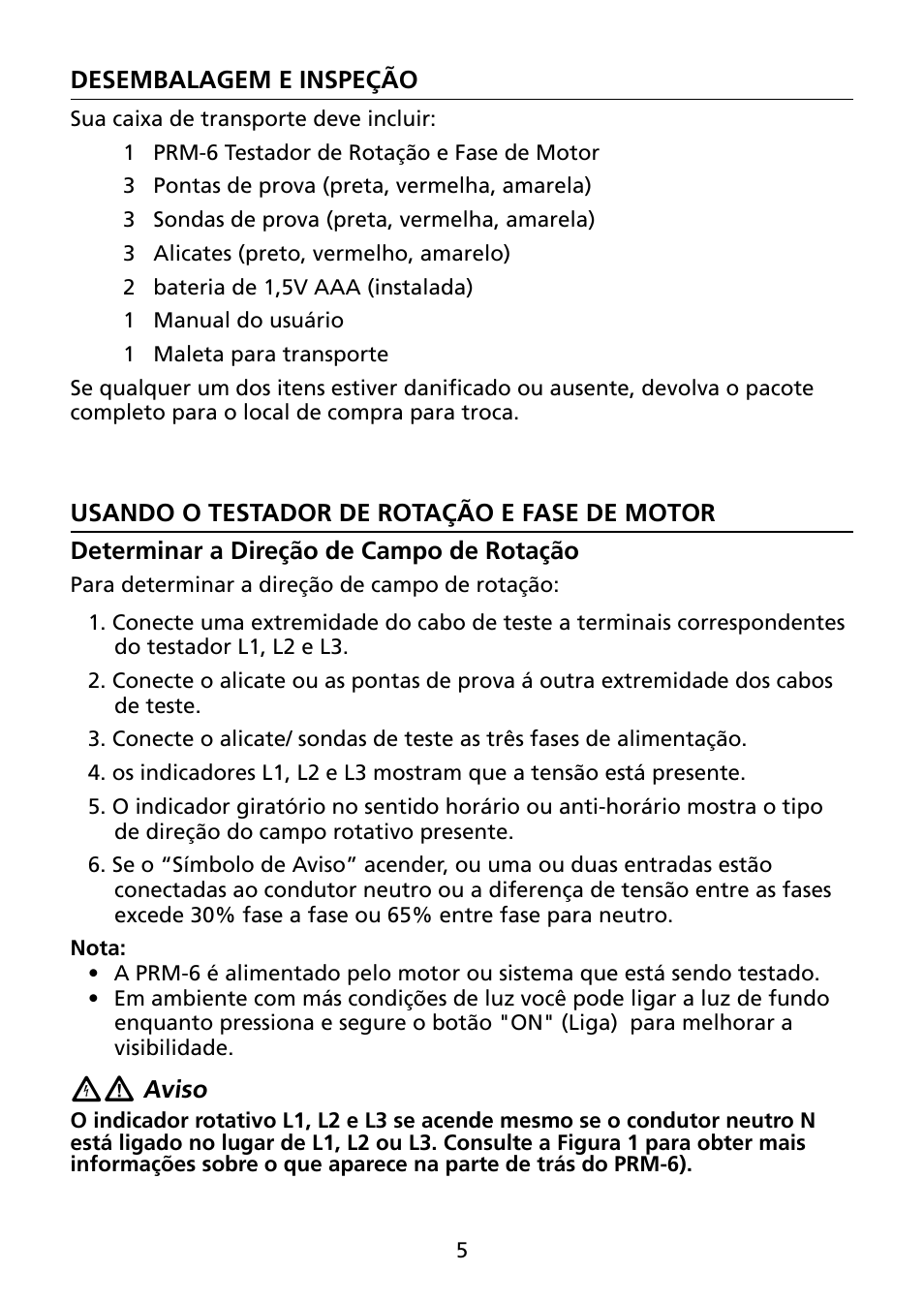 Amprobe PRM-6 User Manual | Page 45 / 52