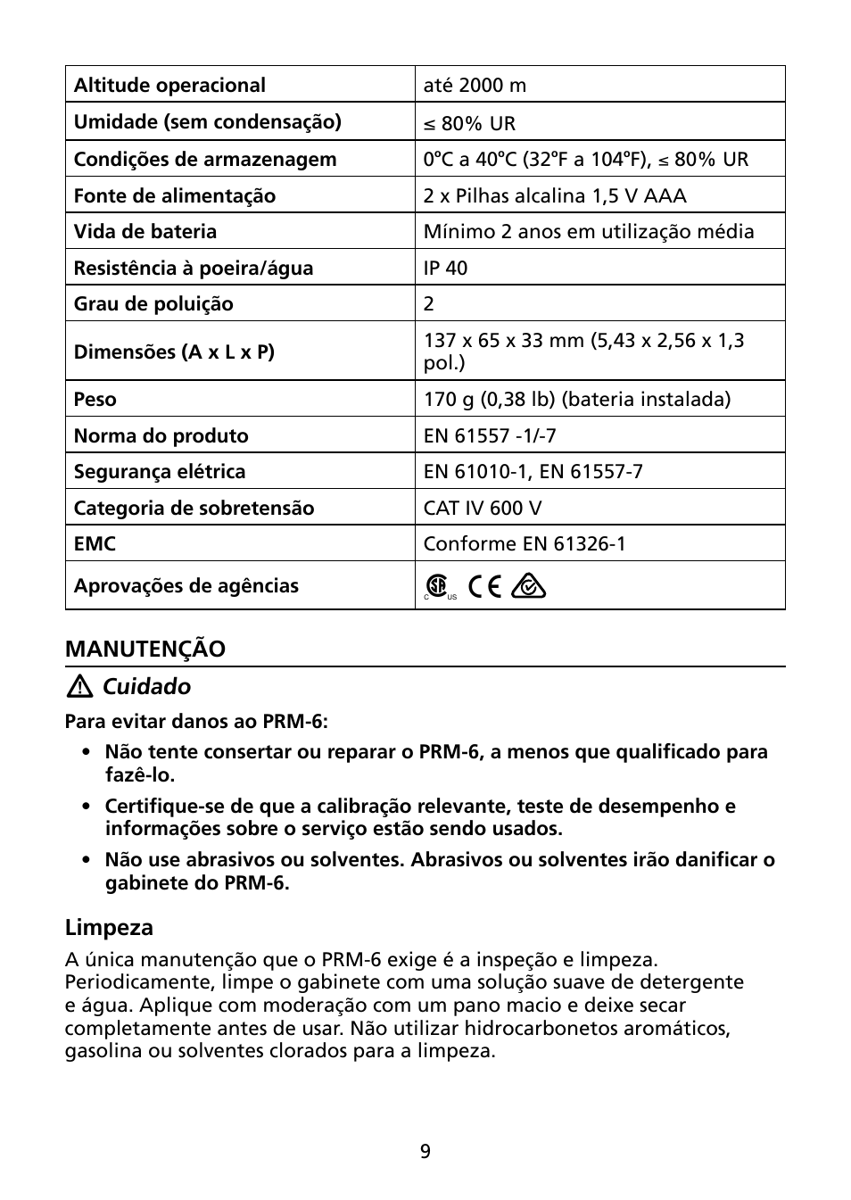 Amprobe PRM-6 User Manual | Page 49 / 52