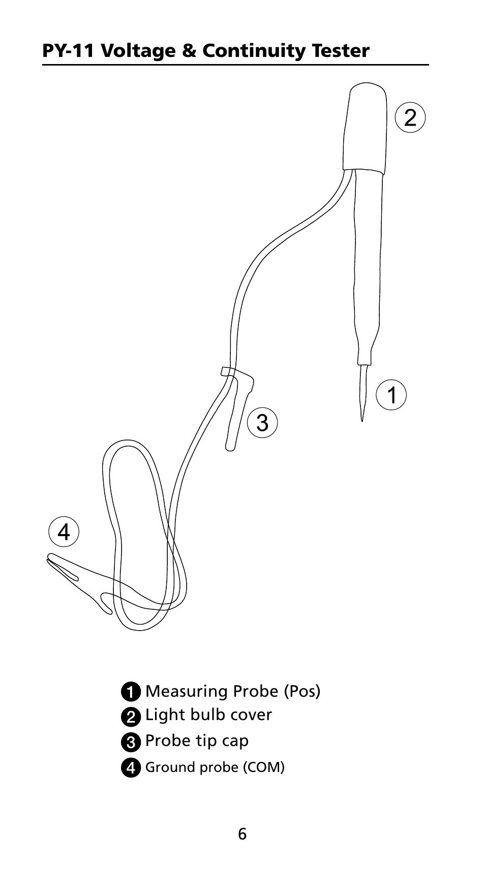 Amprobe PY-11 Continuity Tester User Manual | Page 6 / 14