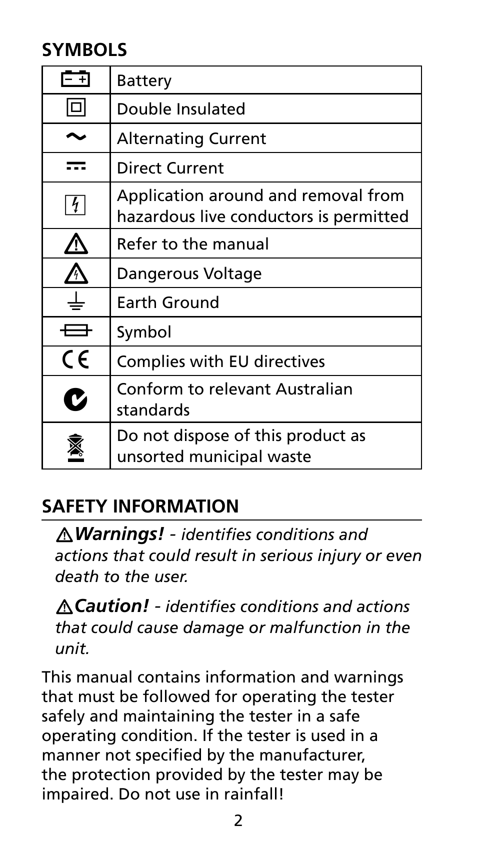 Amprobe PY-11 Continuity Tester User Manual | Page 8 / 14