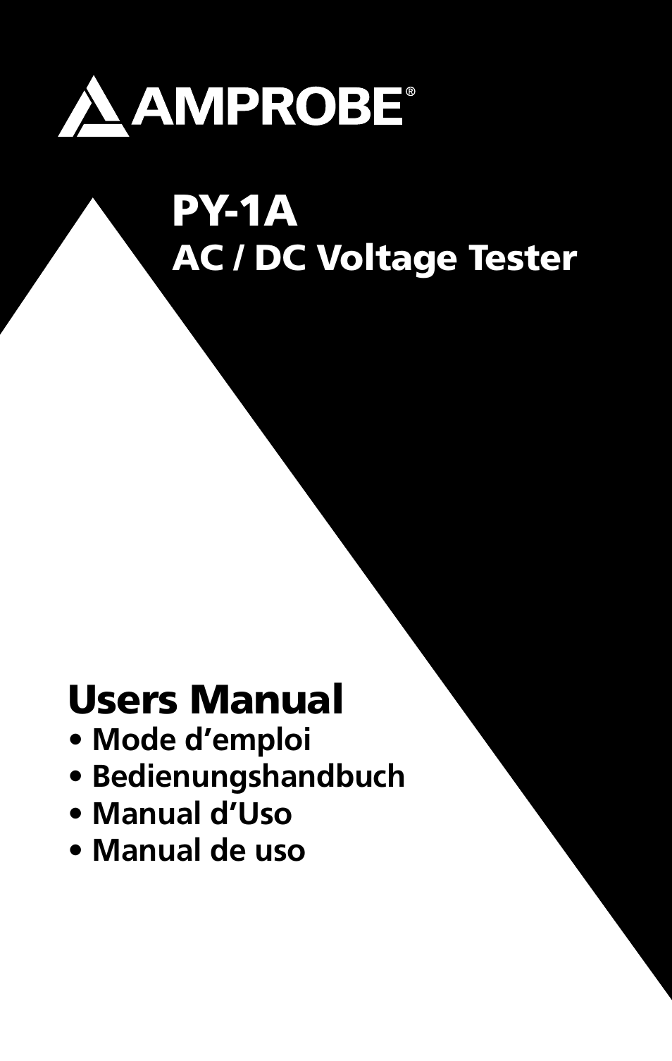 Amprobe PY-1A ACDC-Voltage-Tester User Manual | 12 pages