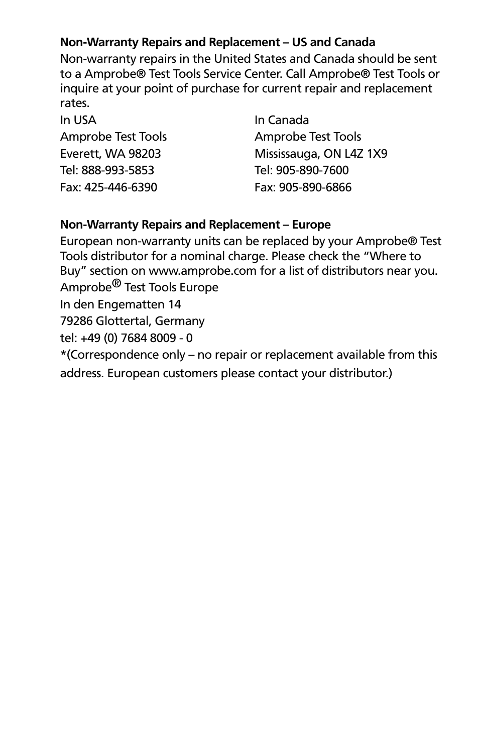 Amprobe PY-1A ACDC-Voltage-Tester User Manual | Page 3 / 12