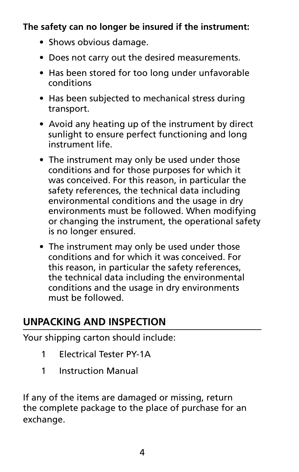 Amprobe PY-1A ACDC-Voltage-Tester User Manual | Page 8 / 12