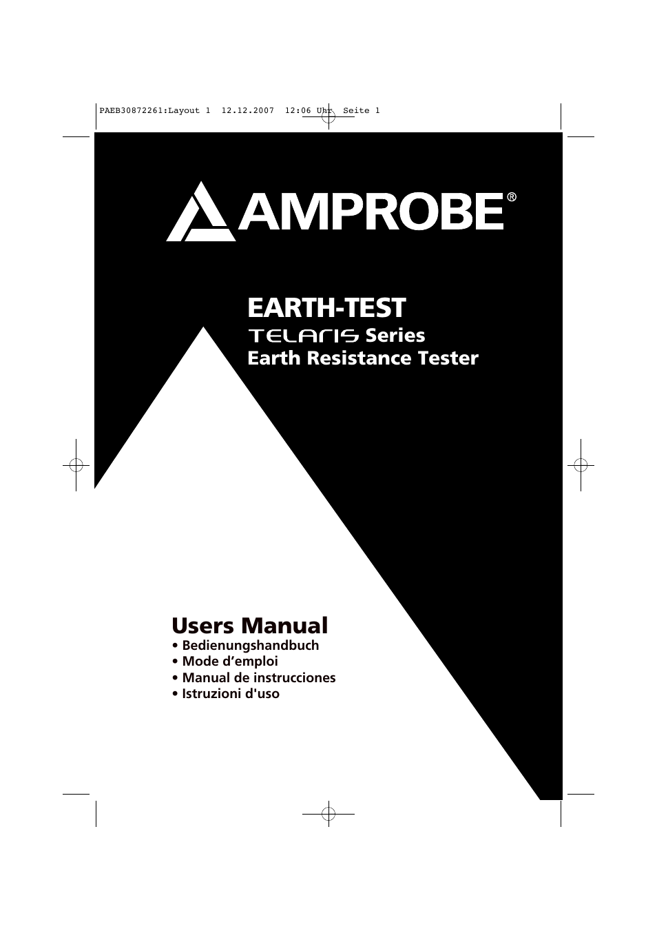 Amprobe Telaris-Earth-Test Earth-Resistance-Tester User Manual | 124 pages