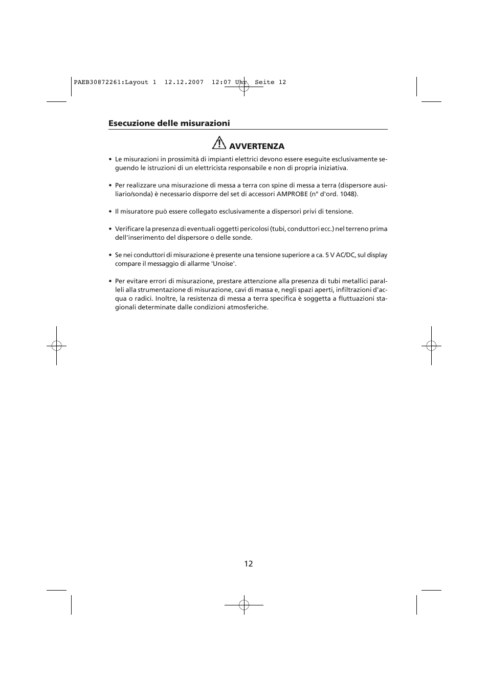 Amprobe Telaris-Earth-Test Earth-Resistance-Tester User Manual | Page 110 / 124