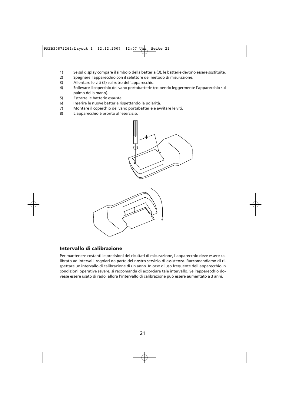 Intervallo di calibrazione | Amprobe Telaris-Earth-Test Earth-Resistance-Tester User Manual | Page 119 / 124