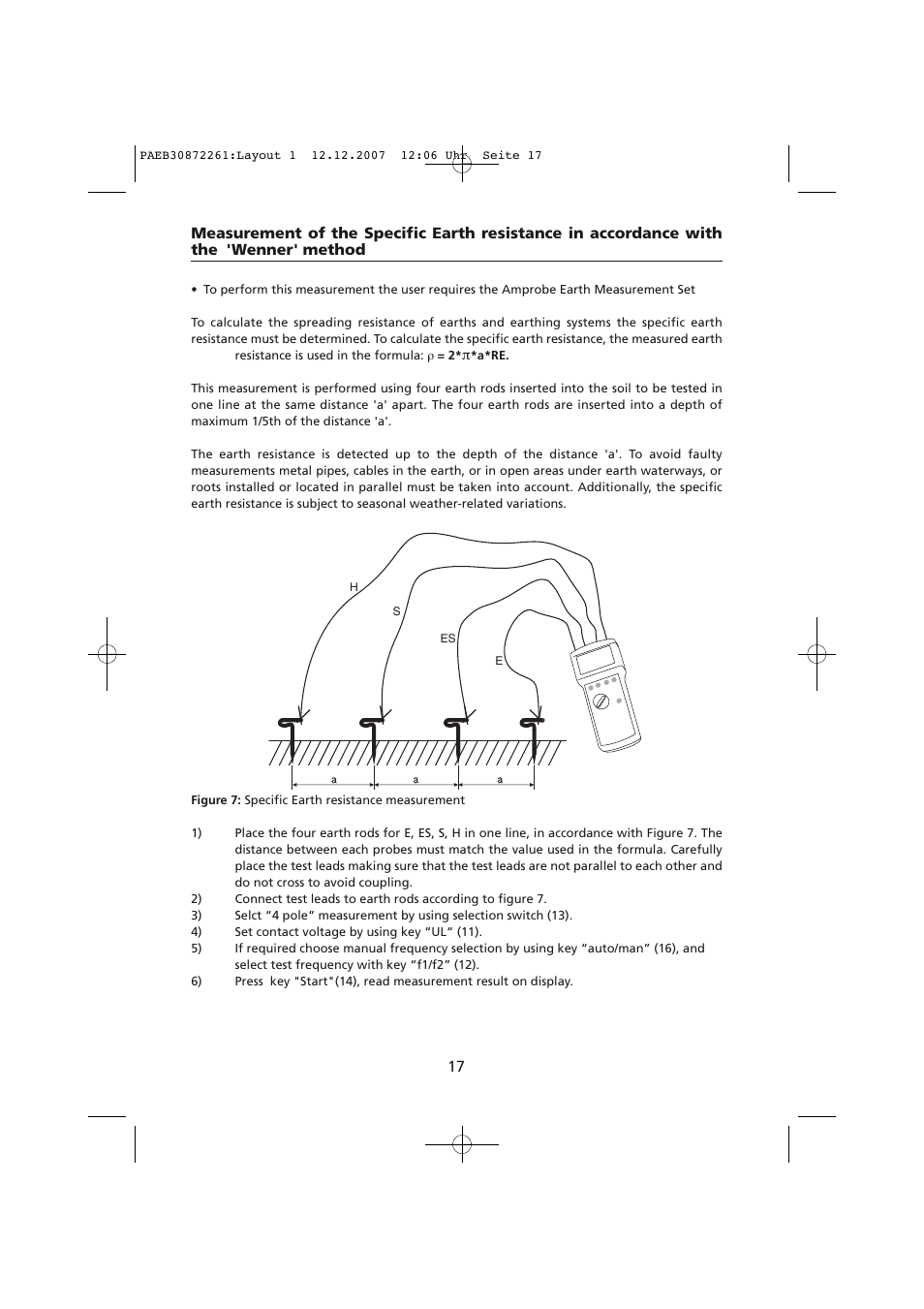 Amprobe Telaris-Earth-Test Earth-Resistance-Tester User Manual | Page 19 / 124
