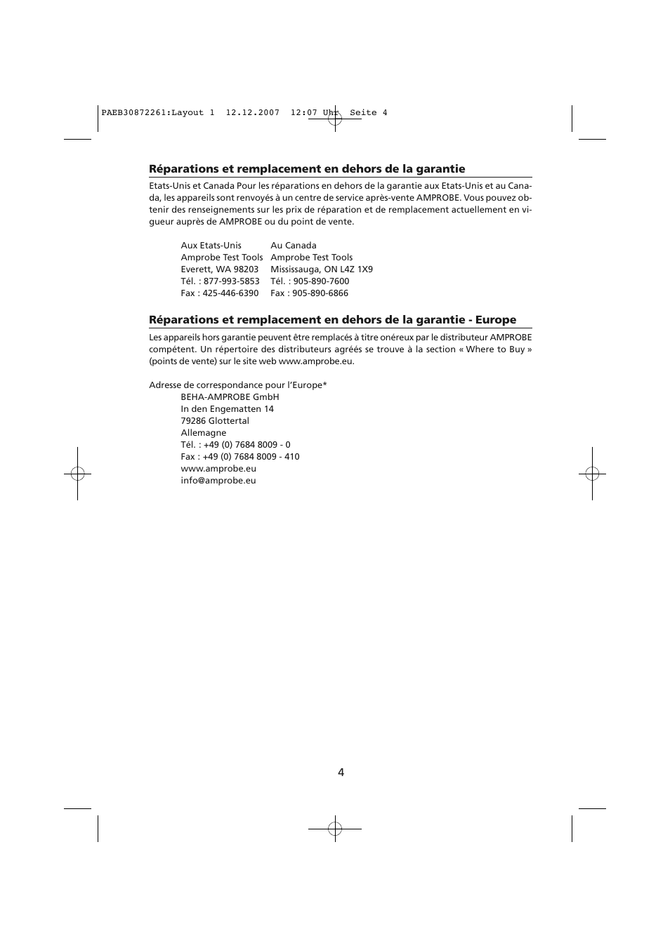 Amprobe Telaris-Earth-Test Earth-Resistance-Tester User Manual | Page 54 / 124