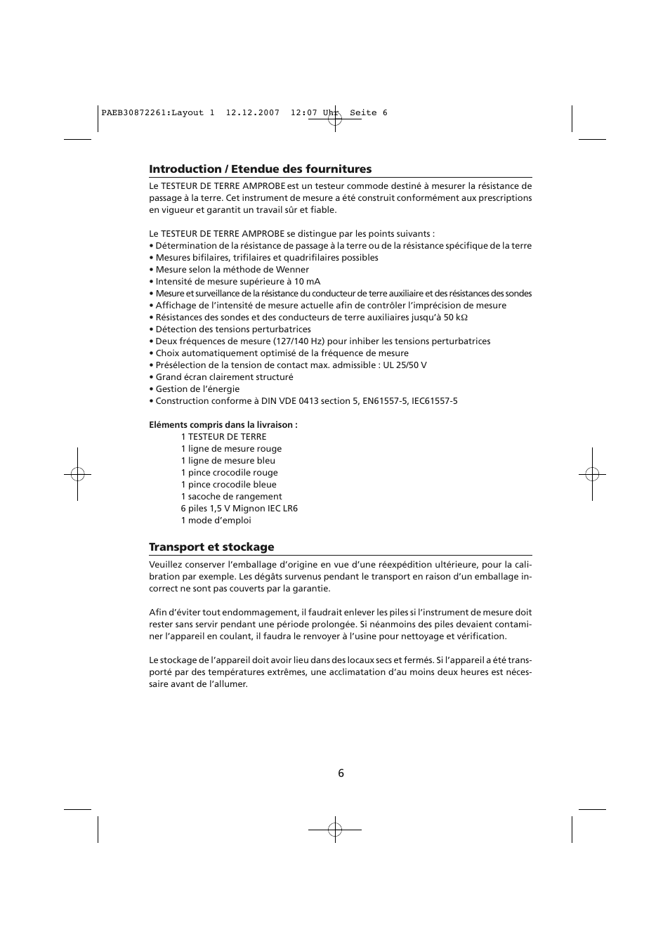 Amprobe Telaris-Earth-Test Earth-Resistance-Tester User Manual | Page 56 / 124