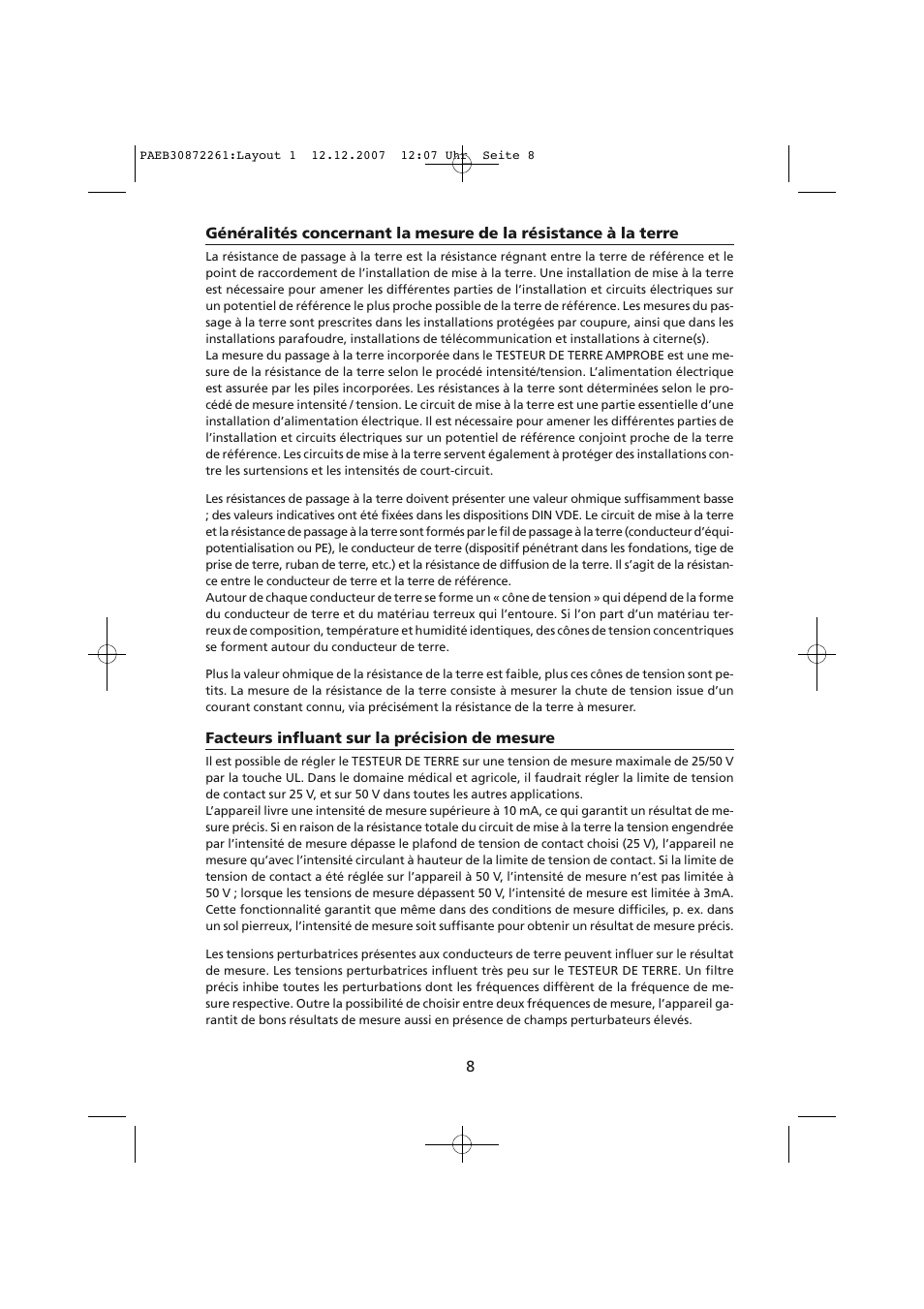 Amprobe Telaris-Earth-Test Earth-Resistance-Tester User Manual | Page 58 / 124