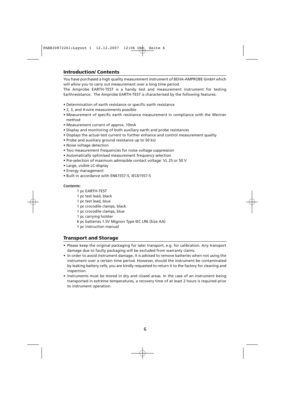 Amprobe Telaris-Earth-Test Earth-Resistance-Tester User Manual | Page 8 / 124
