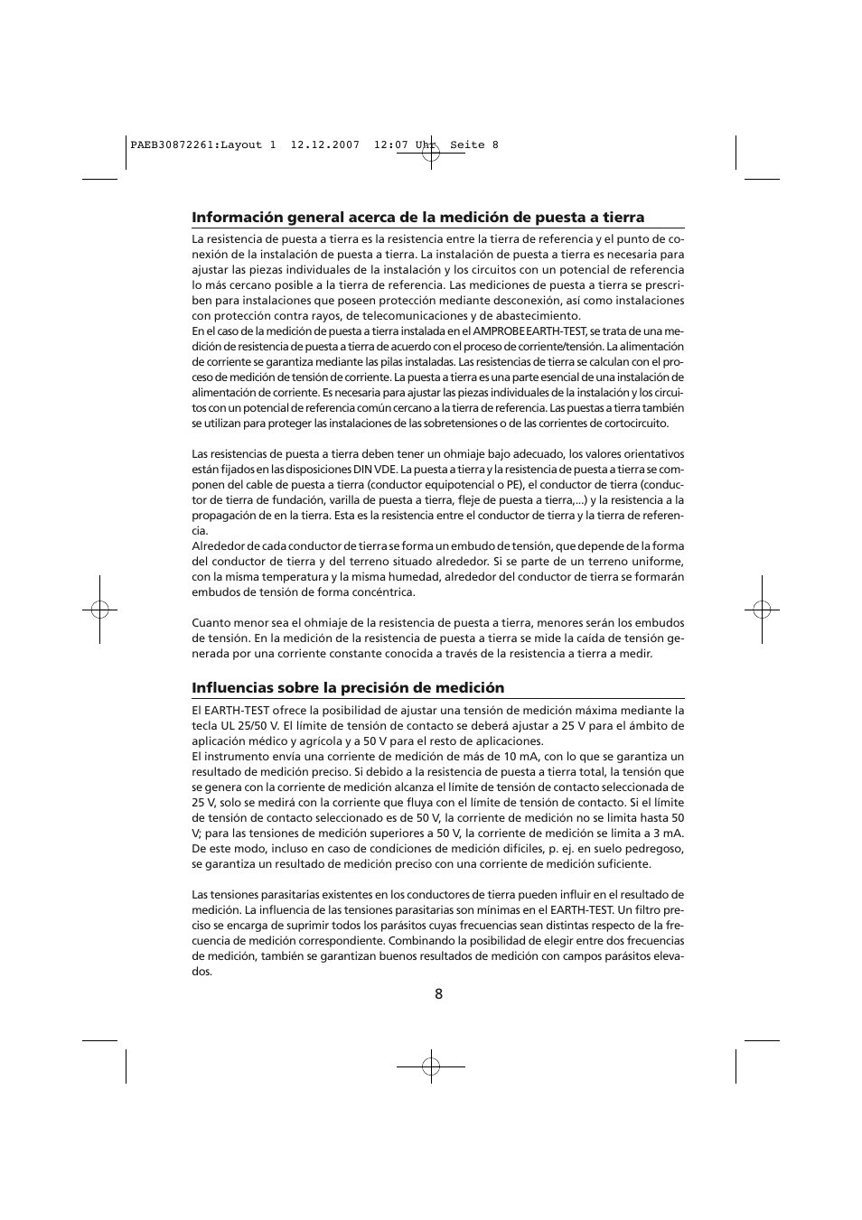 Amprobe Telaris-Earth-Test Earth-Resistance-Tester User Manual | Page 82 / 124