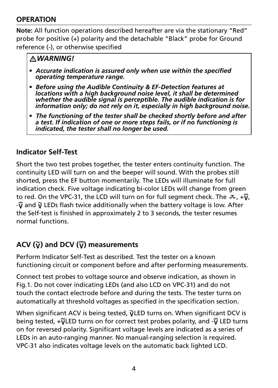 Amprobe VPC-30 VPC-31 Voltage-Continuity User Manual | Page 10 / 96