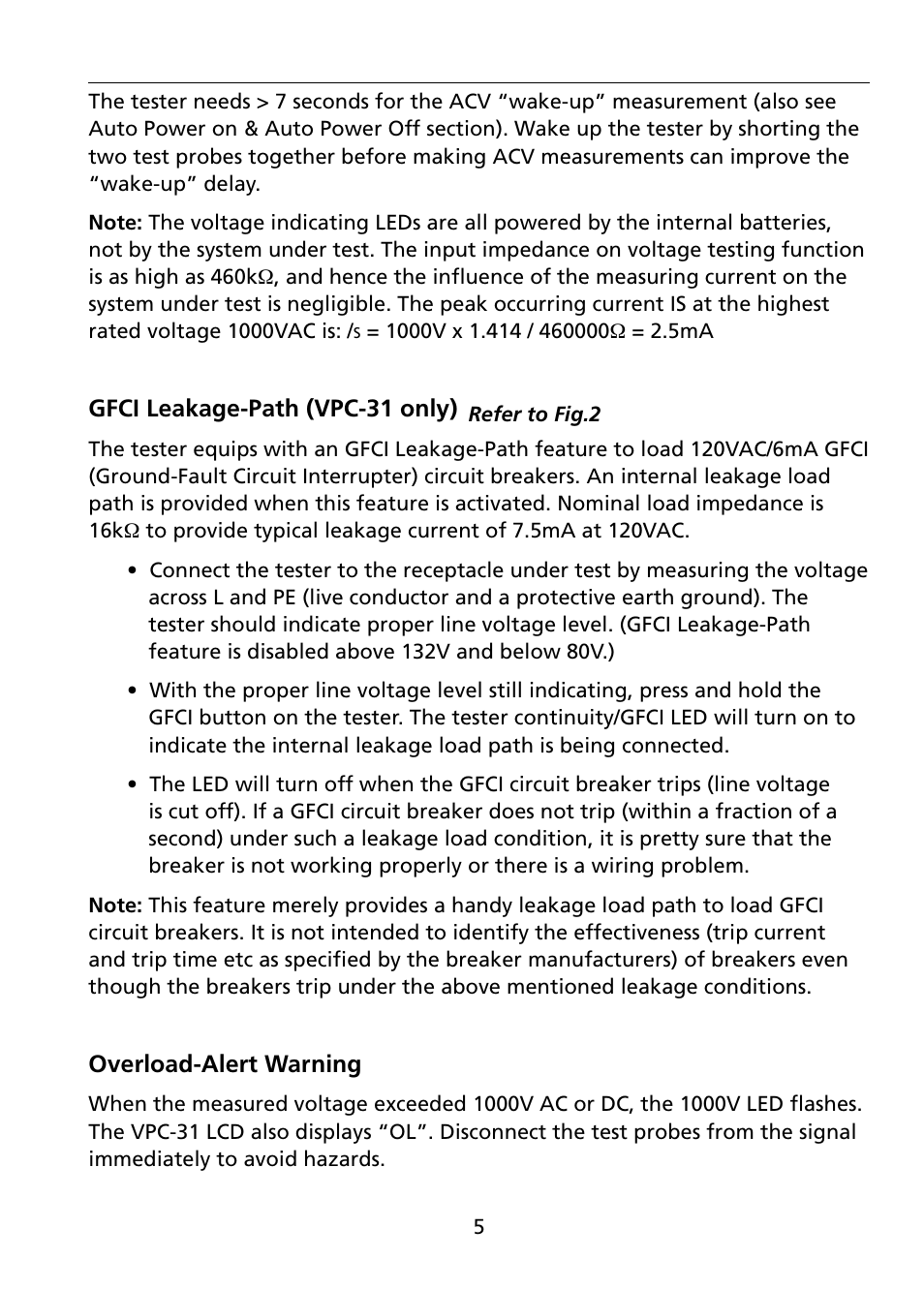 Amprobe VPC-30 VPC-31 Voltage-Continuity User Manual | Page 11 / 96