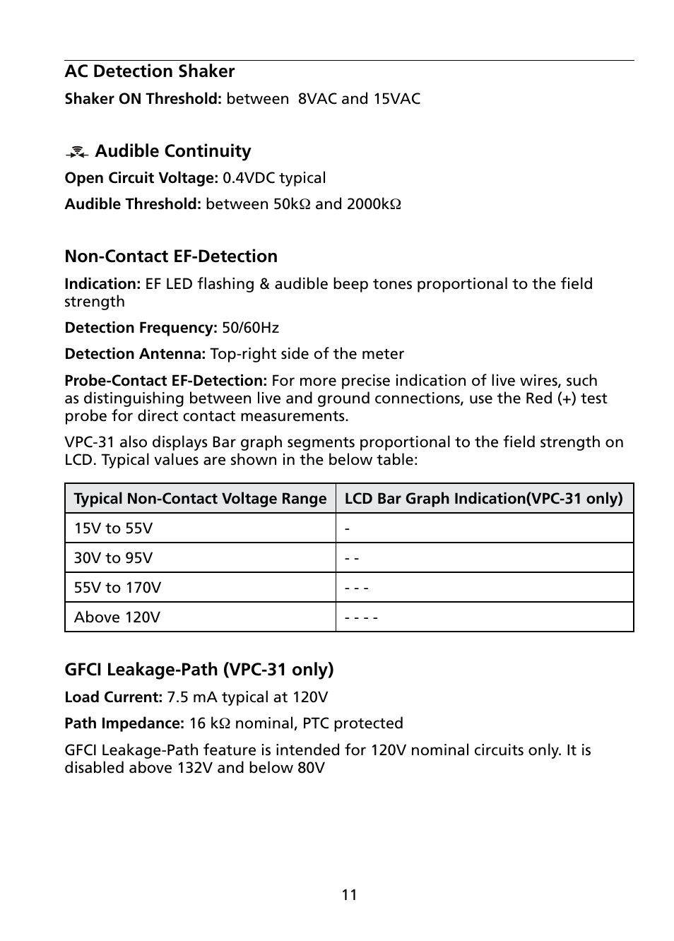 Amprobe VPC-30 VPC-31 Voltage-Continuity User Manual | Page 17 / 96