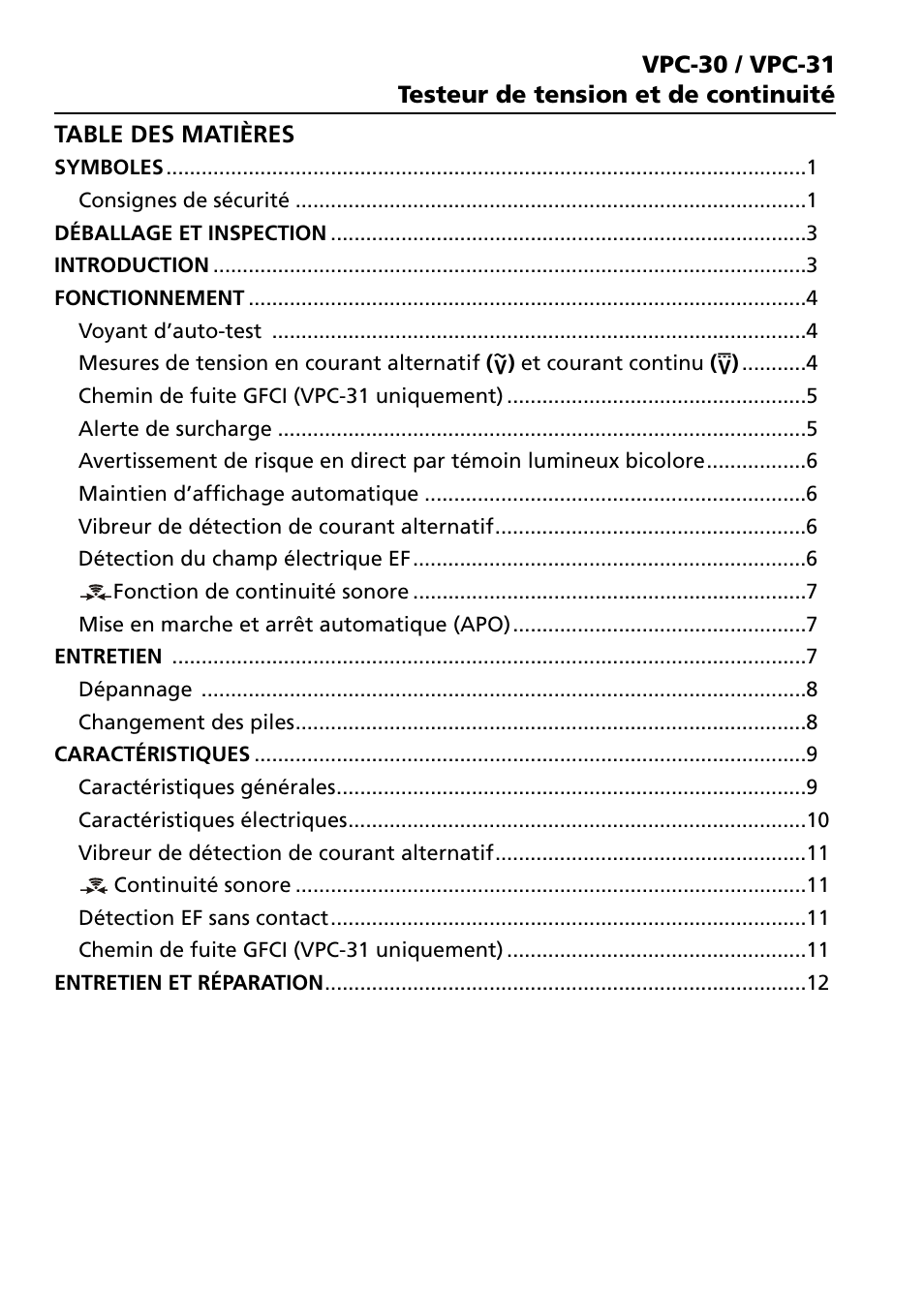 Amprobe VPC-30 VPC-31 Voltage-Continuity User Manual | Page 24 / 96