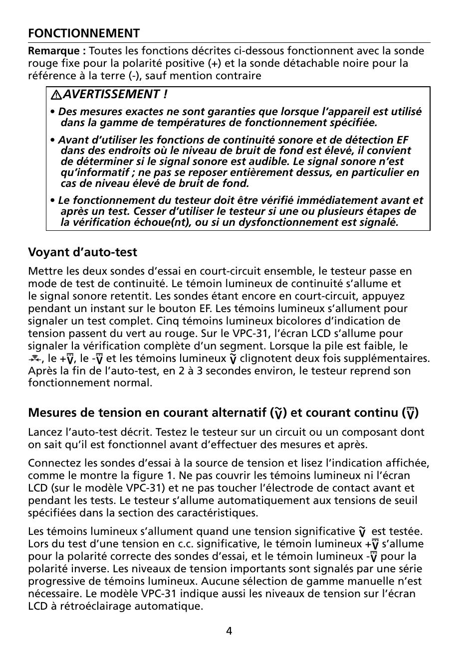 Amprobe VPC-30 VPC-31 Voltage-Continuity User Manual | Page 28 / 96