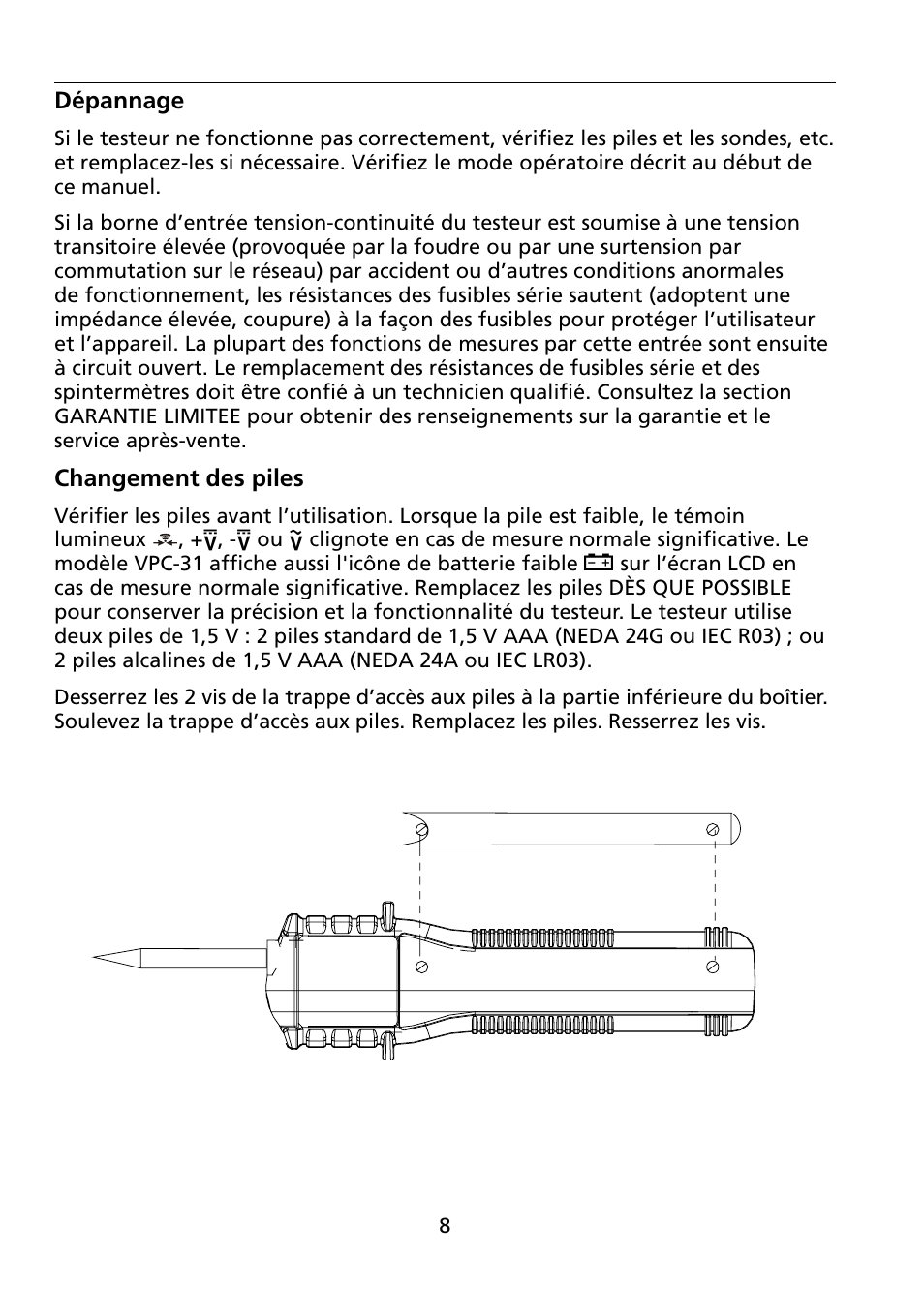 Amprobe VPC-30 VPC-31 Voltage-Continuity User Manual | Page 32 / 96