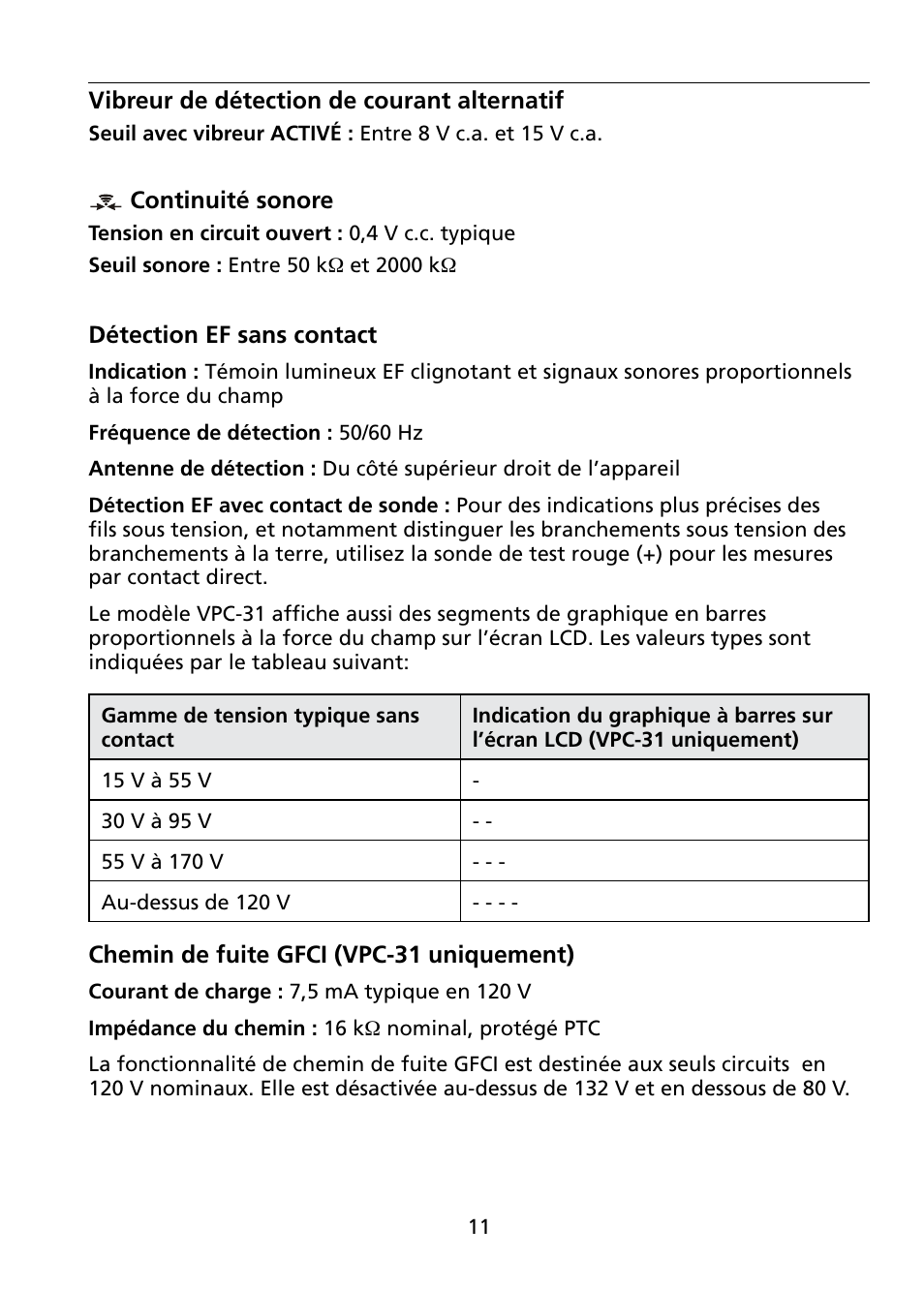 Amprobe VPC-30 VPC-31 Voltage-Continuity User Manual | Page 35 / 96