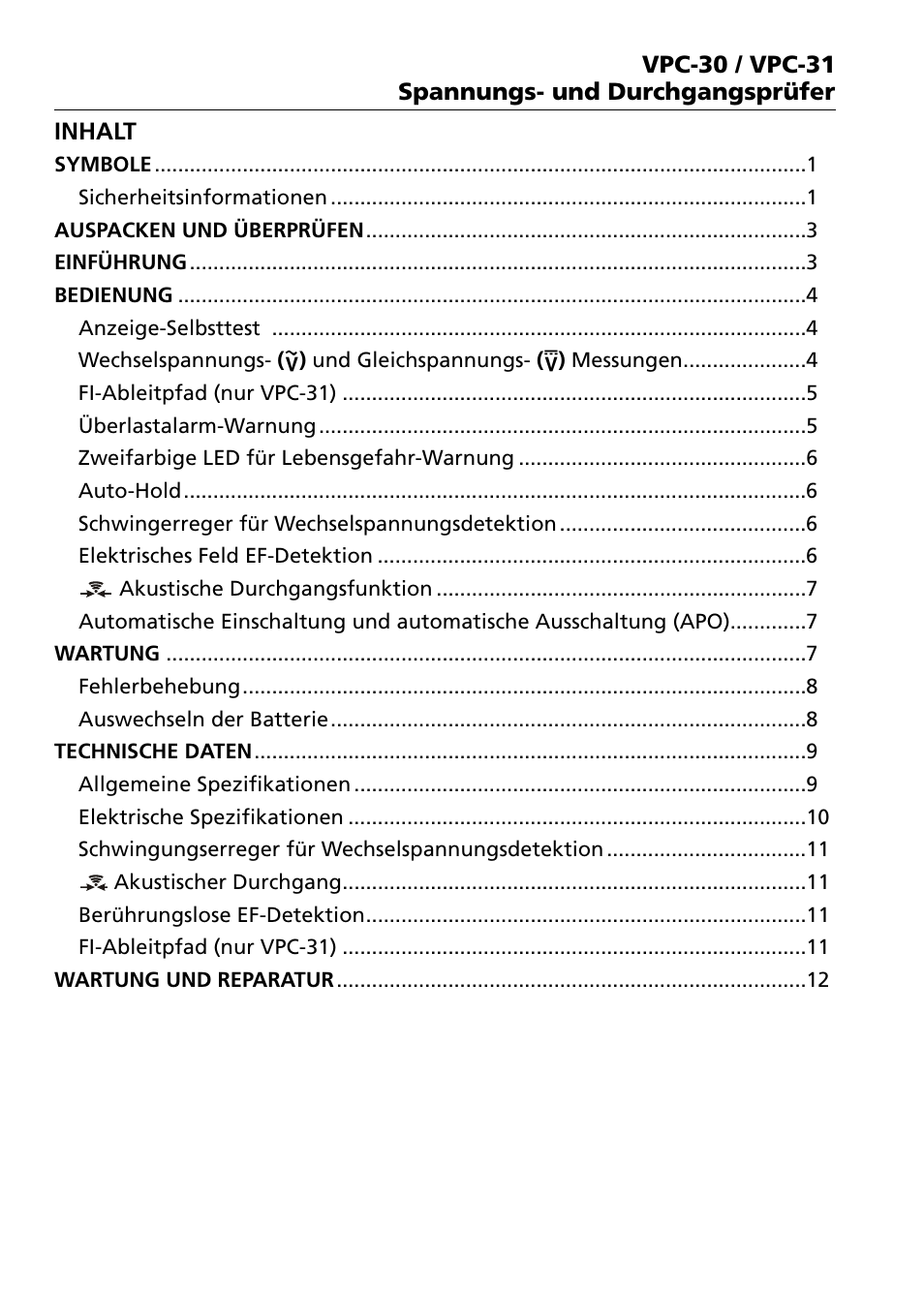 Amprobe VPC-30 VPC-31 Voltage-Continuity User Manual | Page 42 / 96