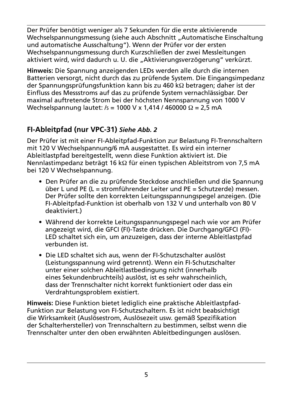 Amprobe VPC-30 VPC-31 Voltage-Continuity User Manual | Page 47 / 96