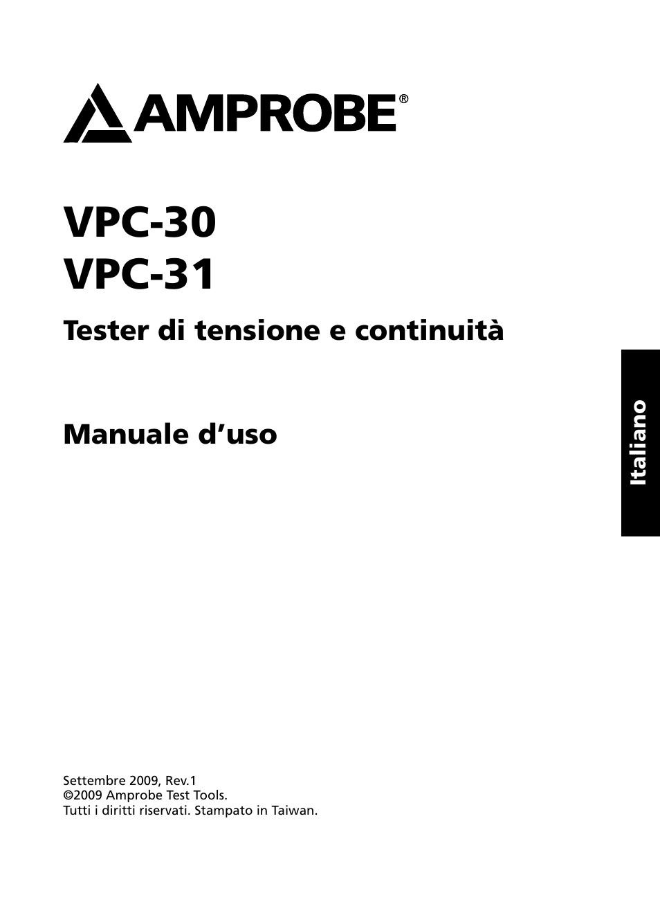 Vpc-30 vpc-31 | Amprobe VPC-30 VPC-31 Voltage-Continuity User Manual | Page 57 / 96