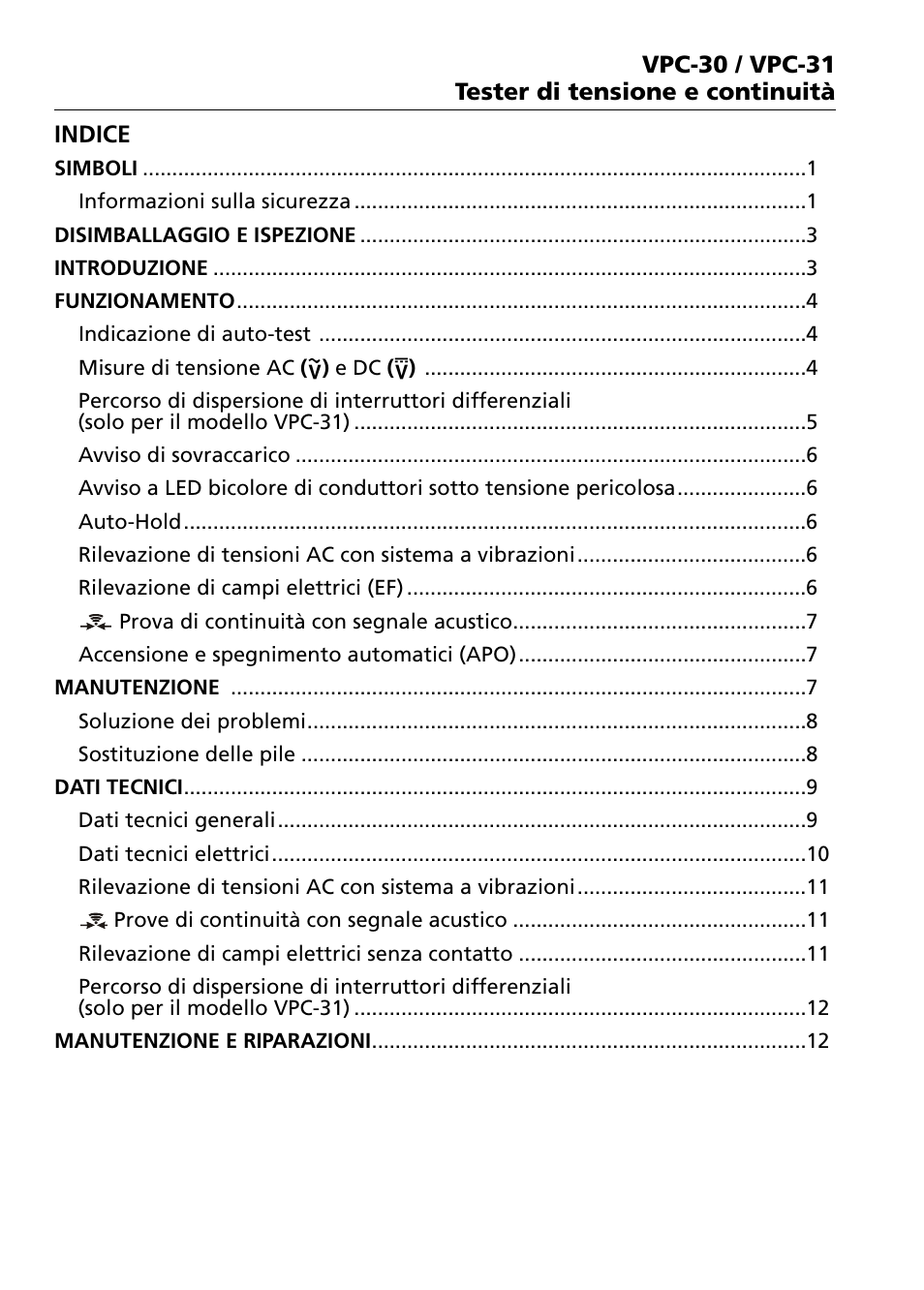 Amprobe VPC-30 VPC-31 Voltage-Continuity User Manual | Page 60 / 96